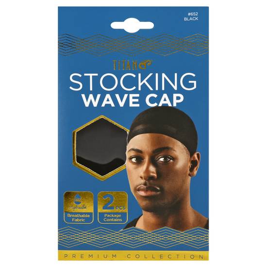 Titan Black Wave Stocking Caps ( 2 ct )