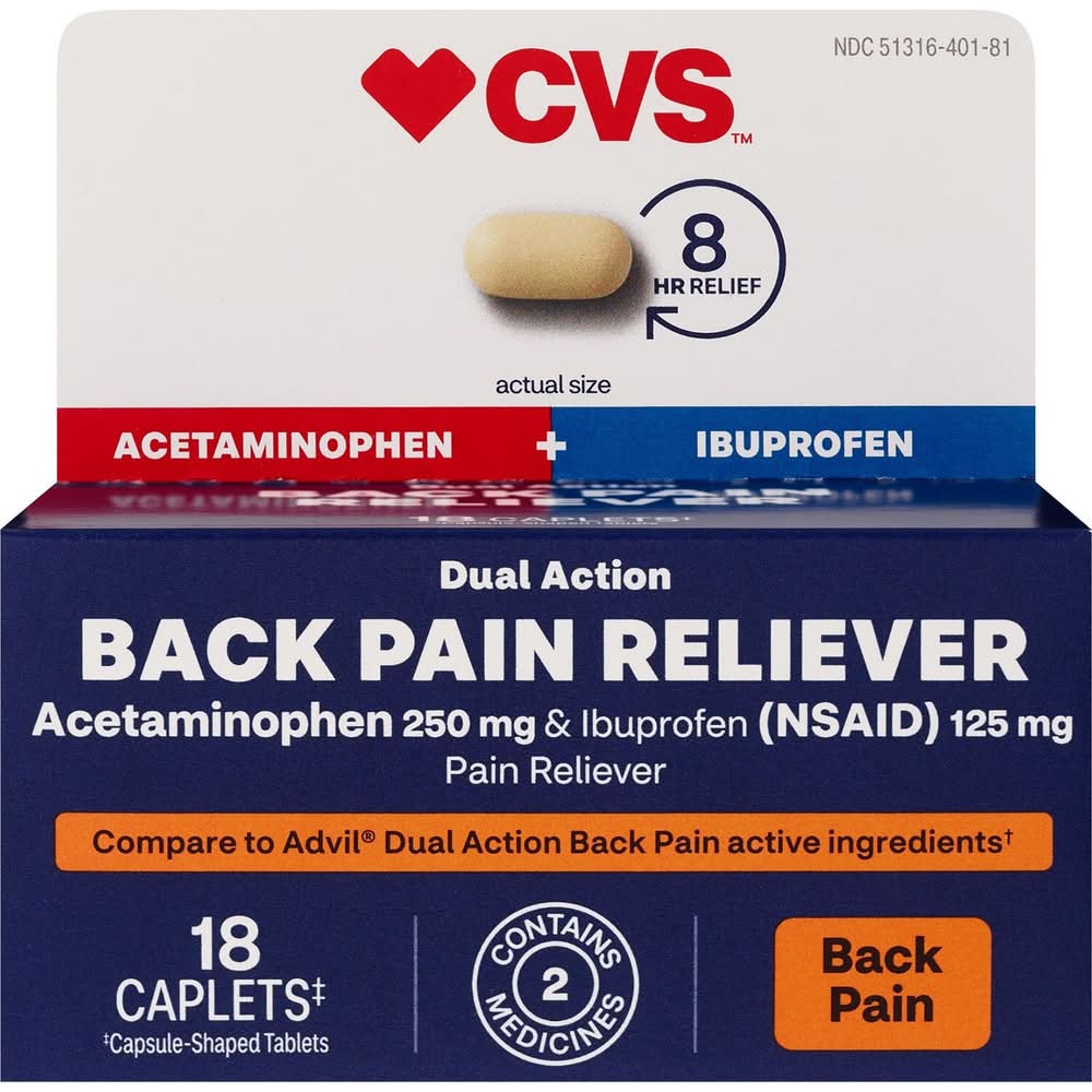 Cvs Heatlh Dual Action Back Pain, 24 Ct