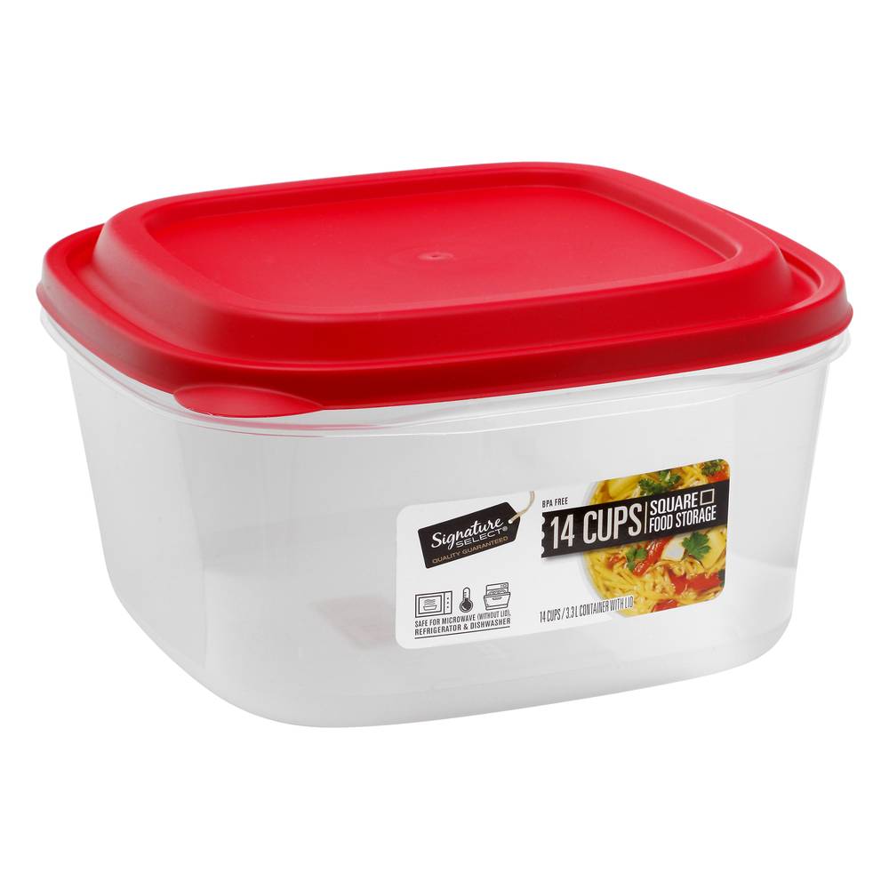 Signature Select 14 Cups Square Food Storage