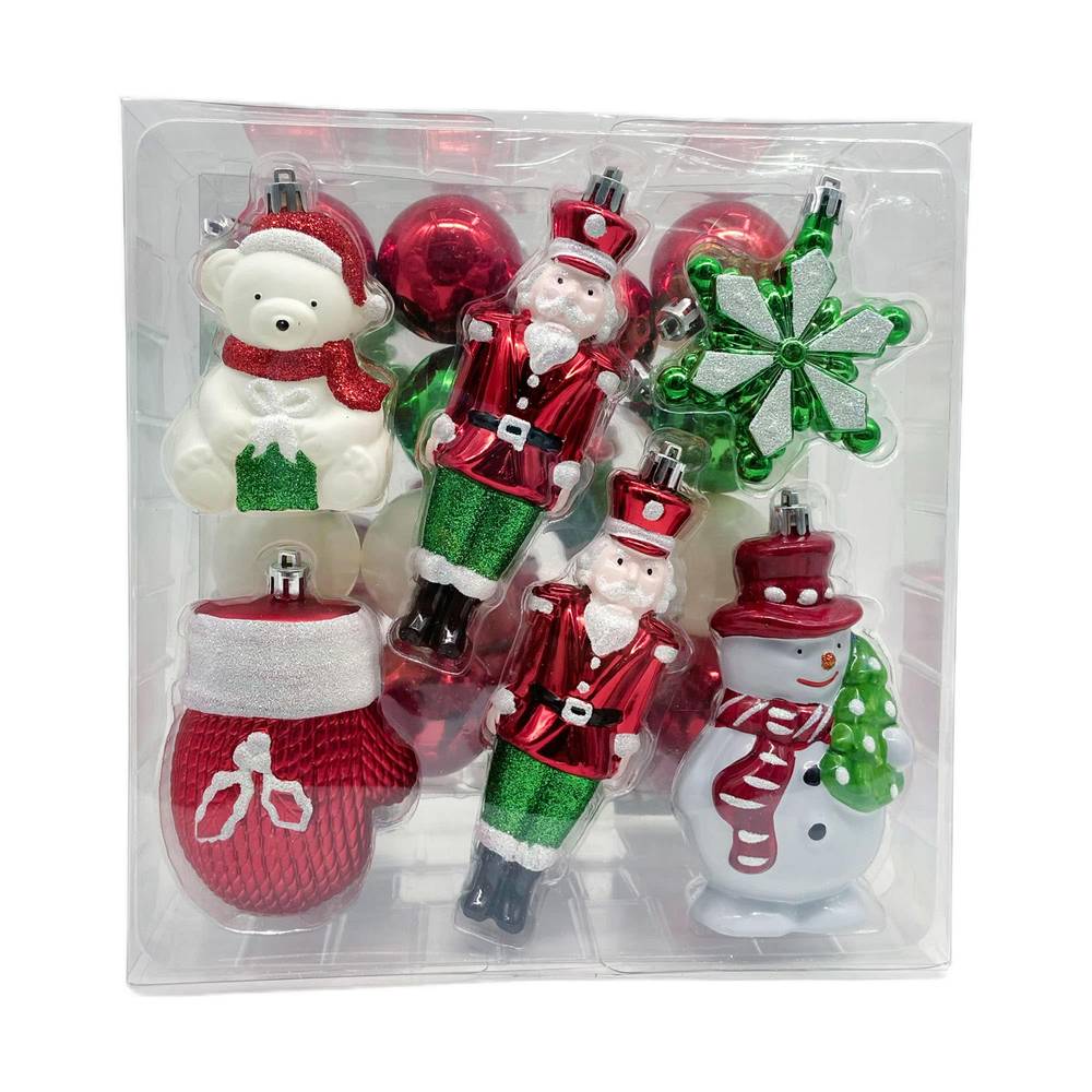 Holiday Living 26-count Multi Red, Green, and White Shatterproof Ornament Set | 014-924-2