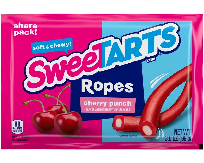 Sweetarts Cherry Punch Soft & Chewy Ropes 3.5oz