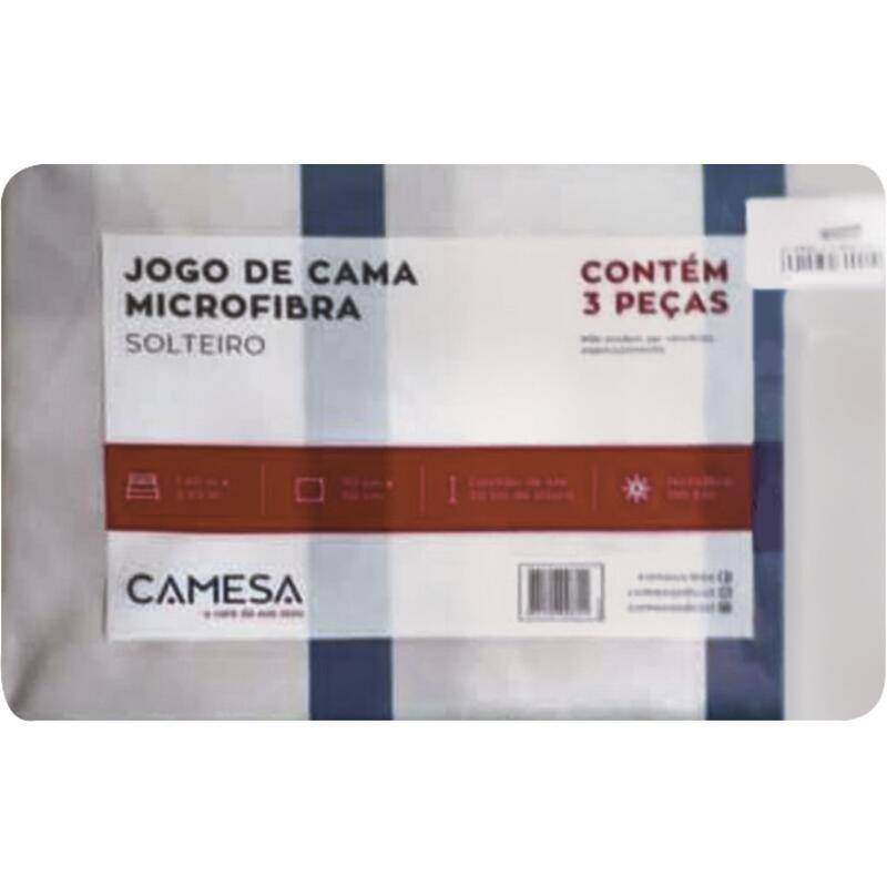 Camesa jogo de lençol de microfibra de solteiro (3 peças)