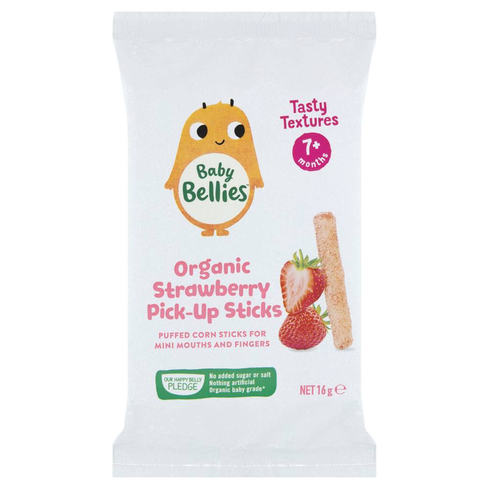 Baby Bellies Organic Strawberry Pick Up Sticks 7+ Months (16g)
