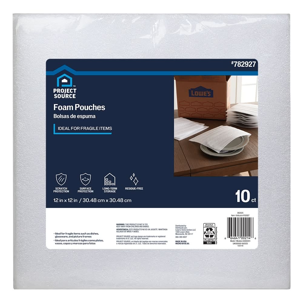 Project Source 10 -Pack 12-in x 12-in Foam Pouches