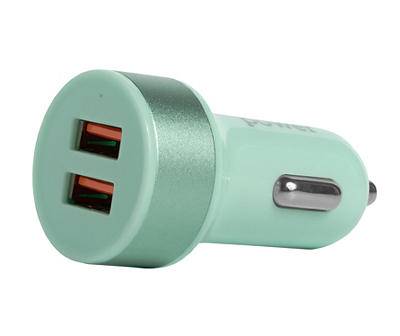 Ihip 2-port Usb Car Charger (mint green)