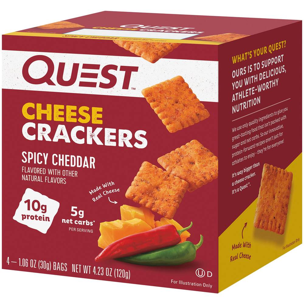 Quest Cheese Crackers - Spicy Cheddar(4 Crackers)
