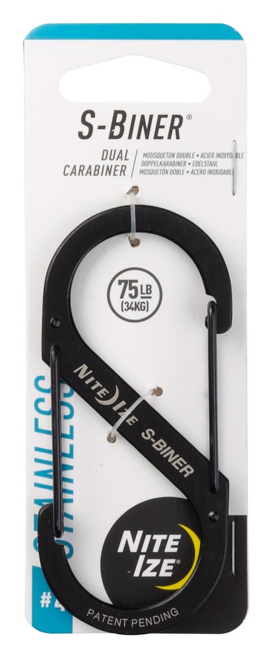 Nite Ize S-Biner Stainless Steel Black Dual Carabiner S-Biner