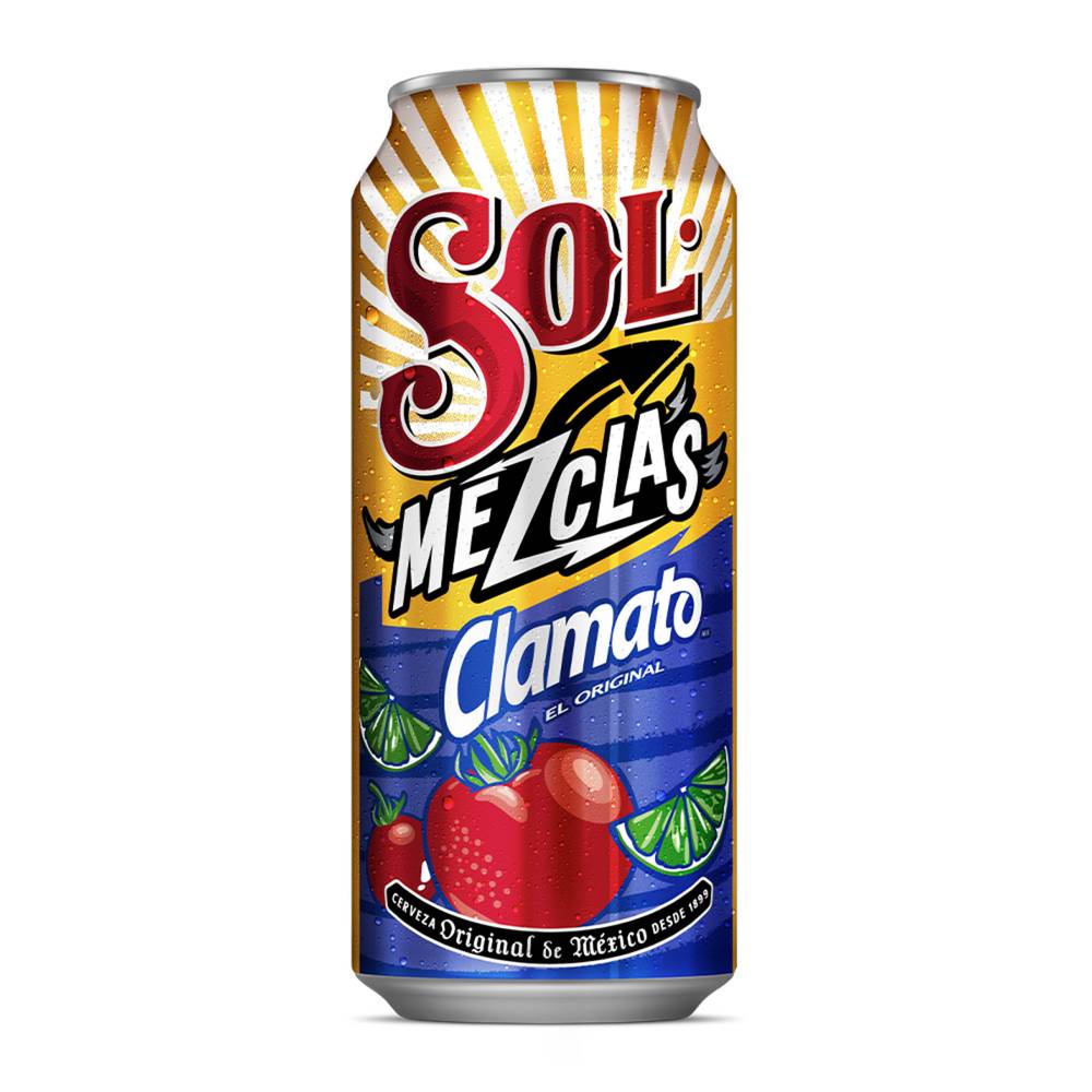 Sol · Cerveza preparada con clamato (473 ml)