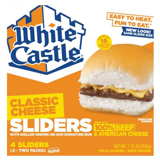White Castle Frozen Classic Cheeseburger Sliders 4ct 7.3oz
