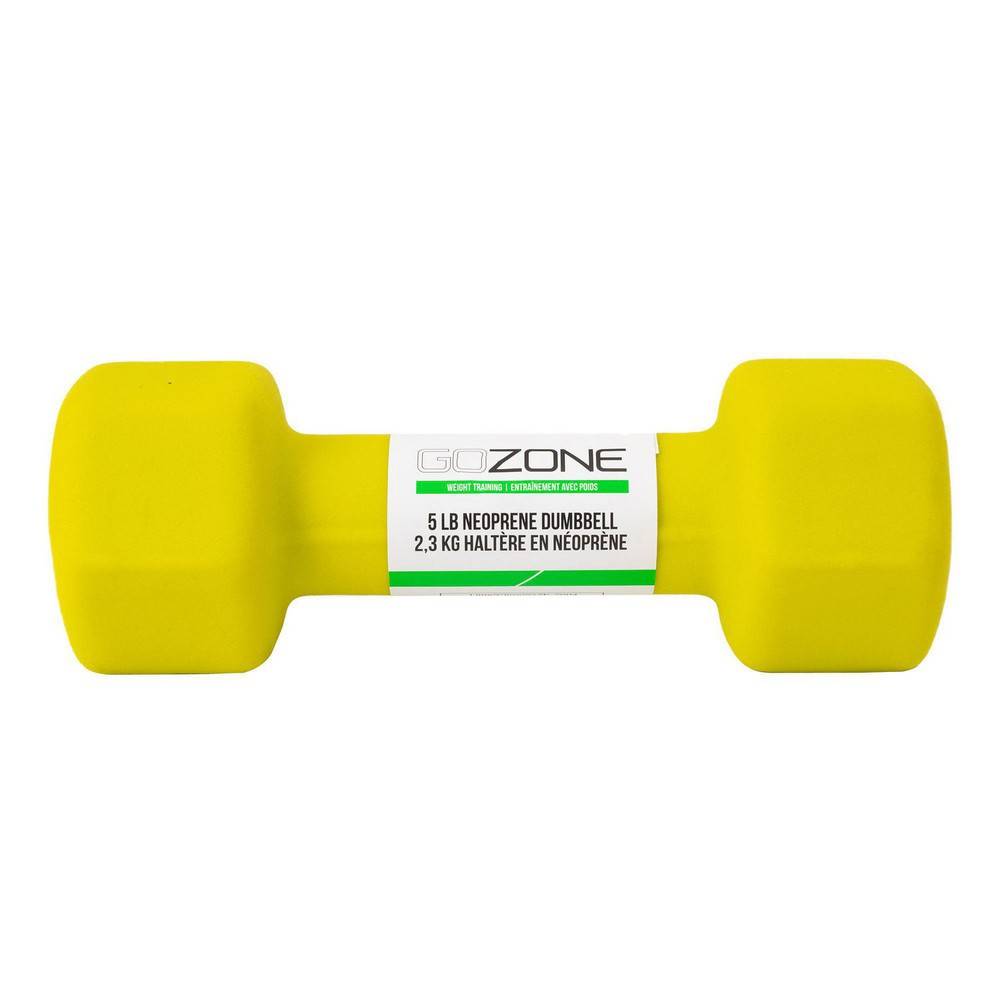 GoZone Lime Neoprene Hex Dumbbell