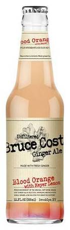 Bruce Cost's Premium Ginger Ale - Unfiltered Ginger Ale - Blood Orange with Meyer Lemon