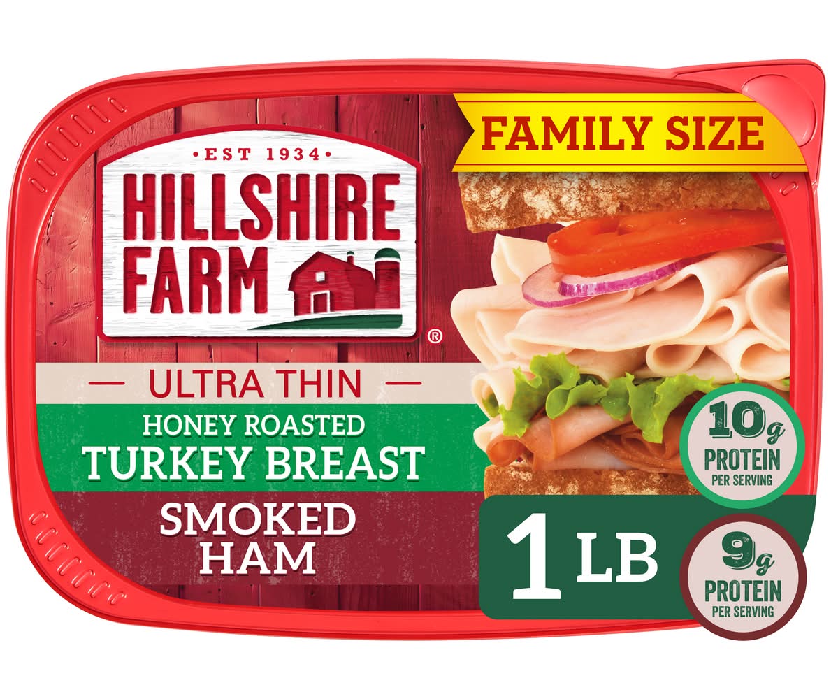 Hillshire Farm Honey Roasted Turkey Breast & Smoked Ham (1 lbs)