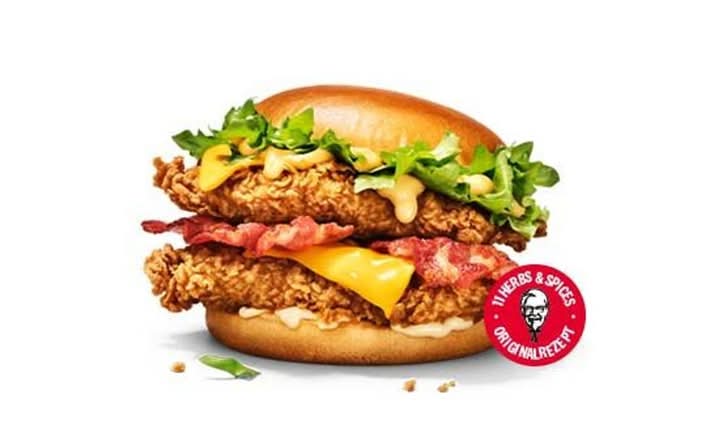 Double Cheese & Bacon Burger