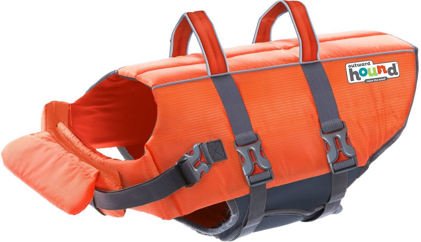 Outward Hound Ripstop Life Jacket For Dogs, L, Orange