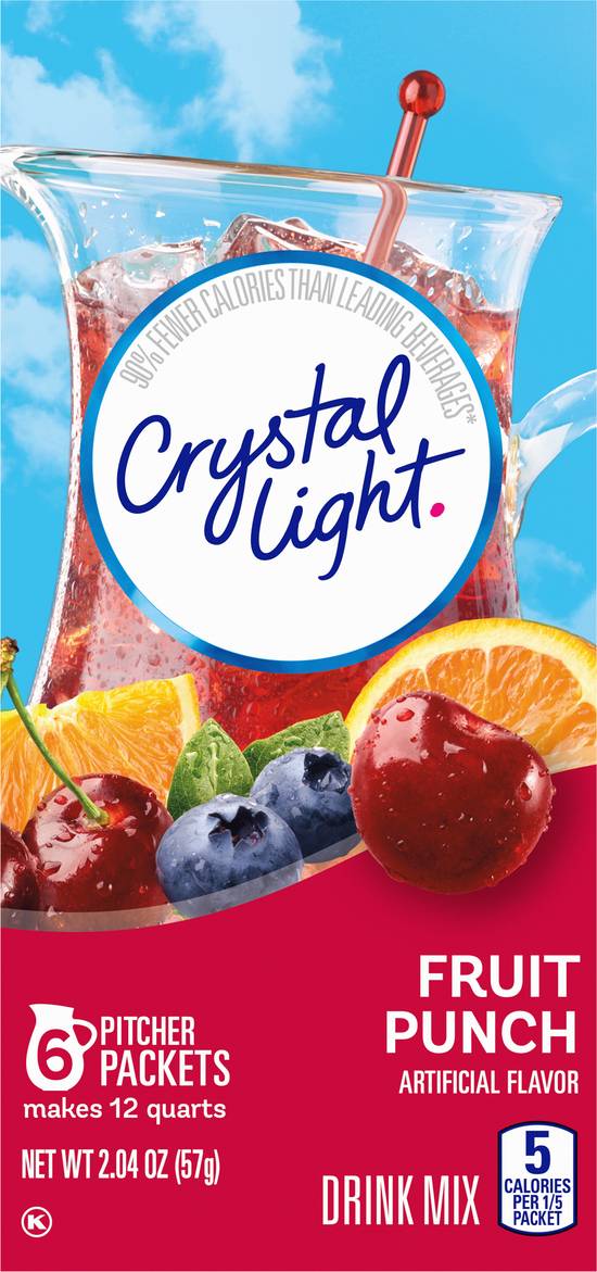 Crystal Light Fruit Punch Drink Mix (6 ct, 0.34 oz)
