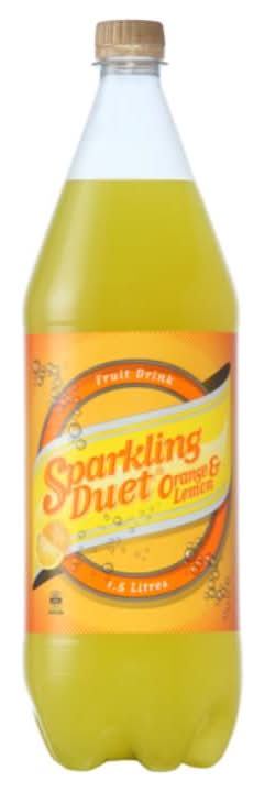 Sparkling Duet Soft Drink, Orange-Lemon (1.5L)
