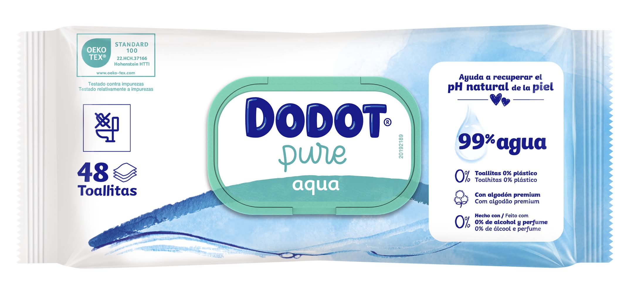Toallitas pure aqua para beb és · DODOT (14 x 48 un)