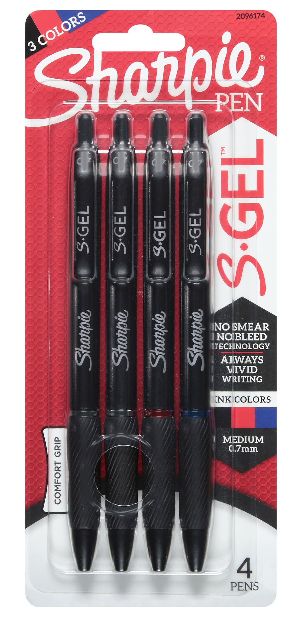 Sharpie 0.7 Mm Assorted Colors S-Gel Medium Pens (3.2 oz)