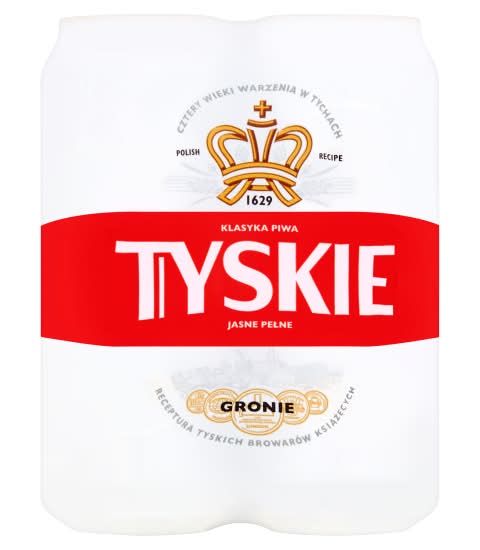Tyskie Gronie Lager Beer (4 x 500ml)