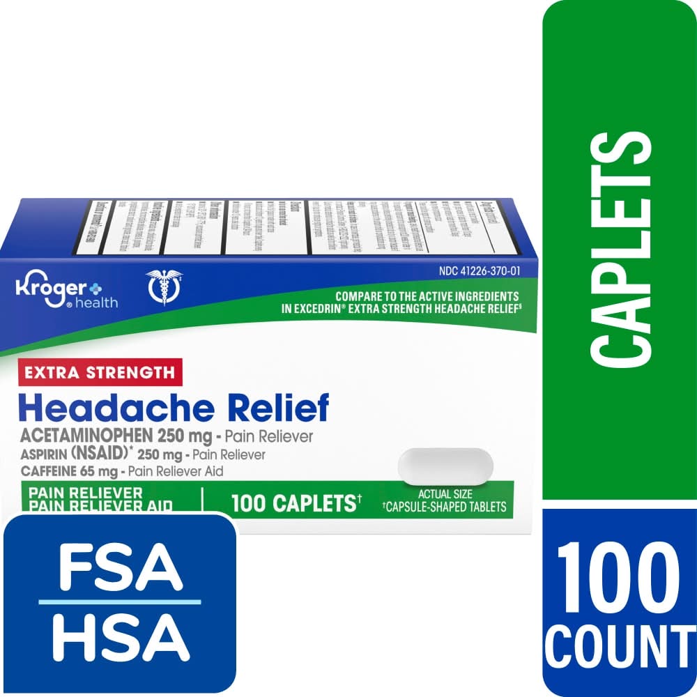 Kroger Extra Strength Headache Relief Caplets (100 ct)