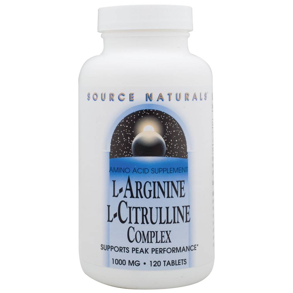 Source Naturals L-Arginine L-Citrulline Complex 1000mg Tablets (120 ct)