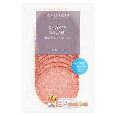 Waitrose & Partners Smoked Salami (15 pack)