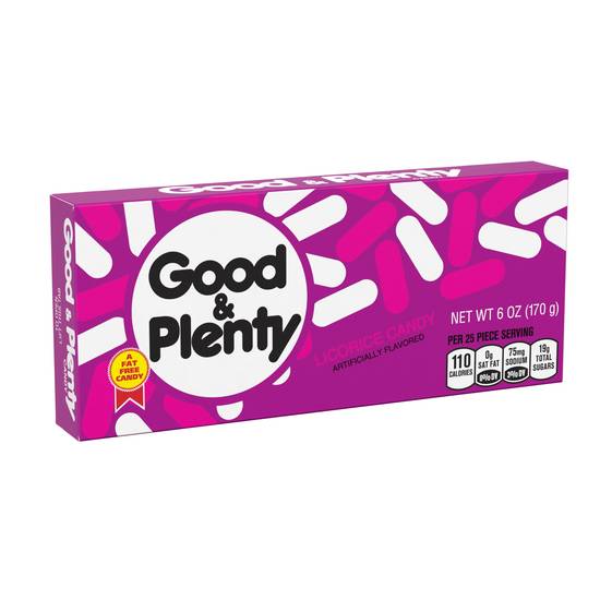 Good & Plenty Licorice Fat Free, Candy Box, 6 oz