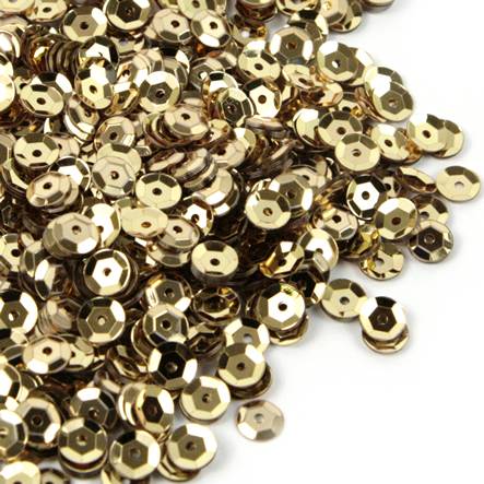 Lentejuela cazuela hilada metal 10mm - oro (211,8 g)