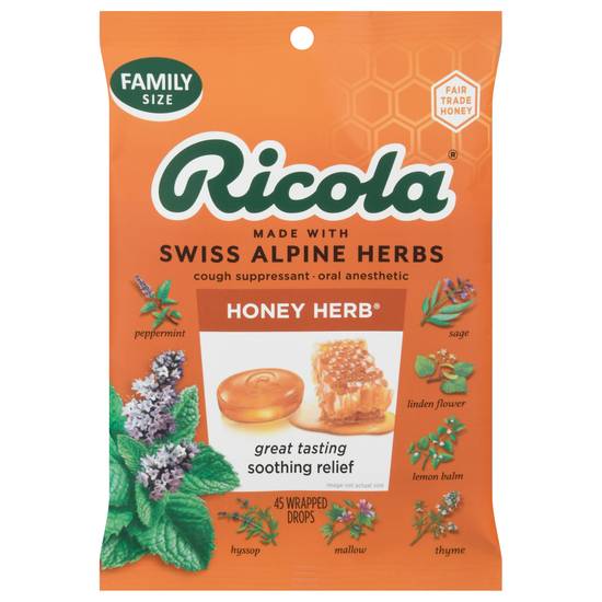 Ricola Honey-Herb Cough Suppressant (45 ct)