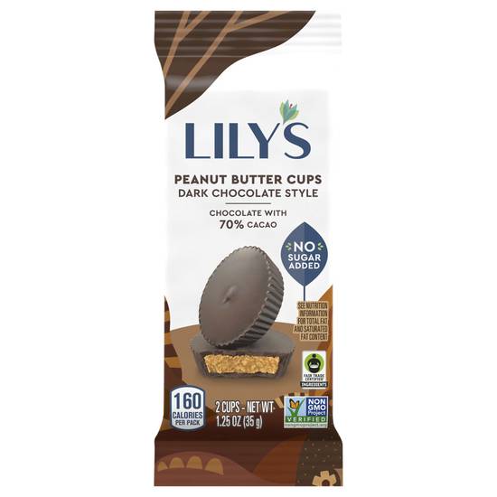 Lily's 70% Cocoa Cups (dark chocolate-peanut butter)