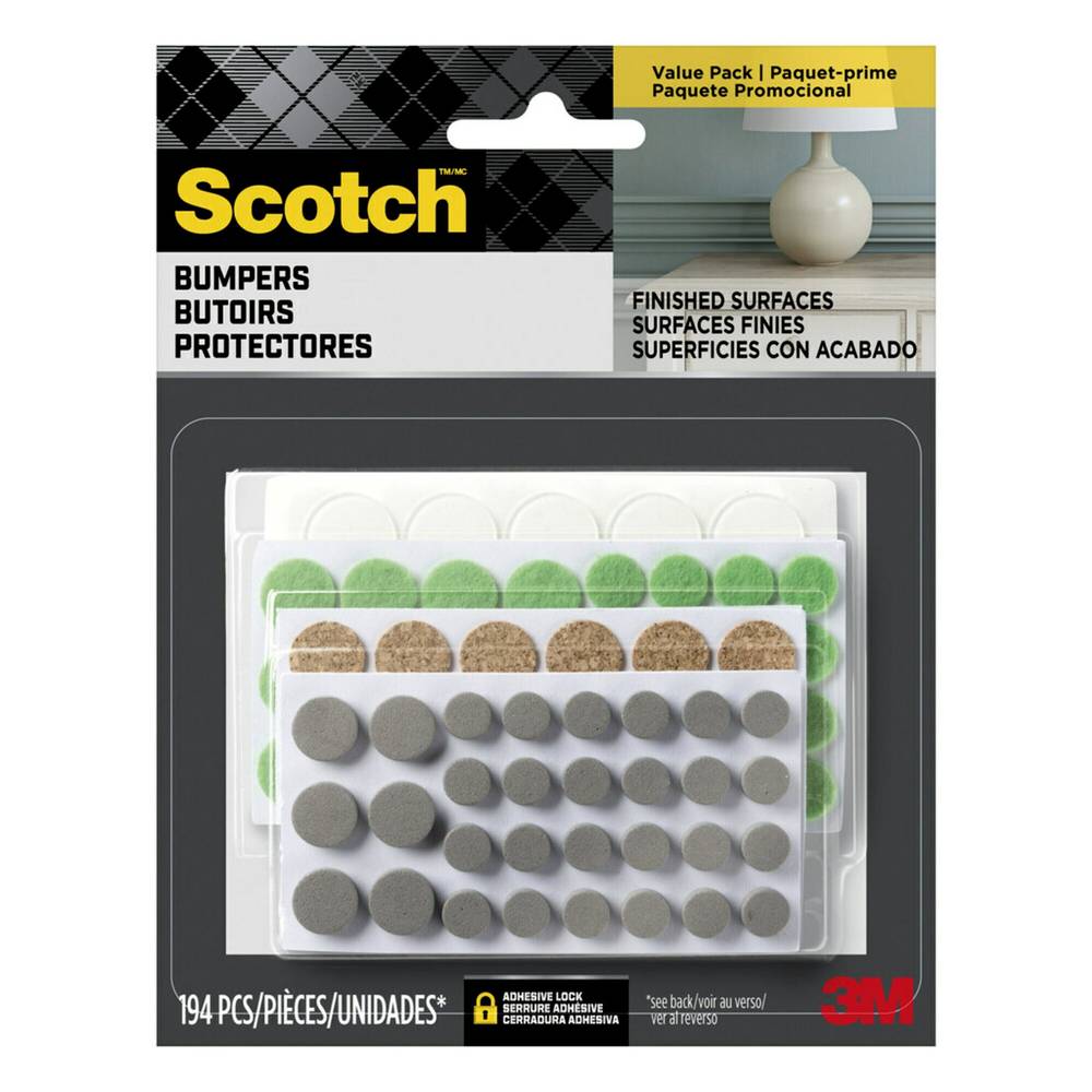 Scotch Protective Dots 194-Pack Round Assorted Cabinet Bumpers | SP860-NA