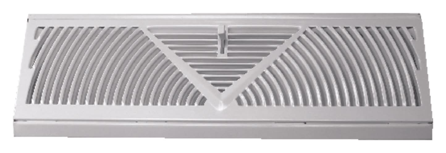 Tru Aire 4-1/2 In. H X 15 In. W 3-Way Powder Coat White Steel Baseboard Diffuser