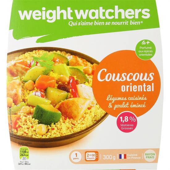 Weight watchers plat cuisiné couscous oriental