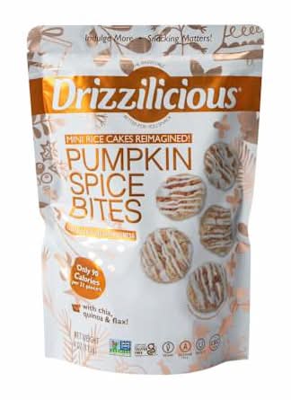 Drizzilicious® Mini Rice Cakes Pumpkin Spice Bites 4oz Pumpkin Spice