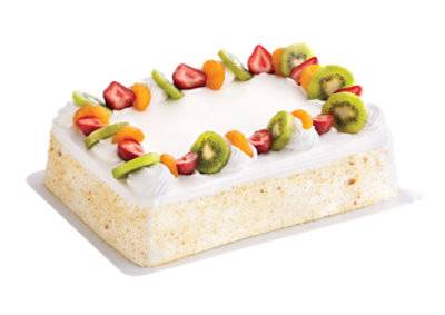 Cake Tres Leches 1/2 Sheet With Fruit