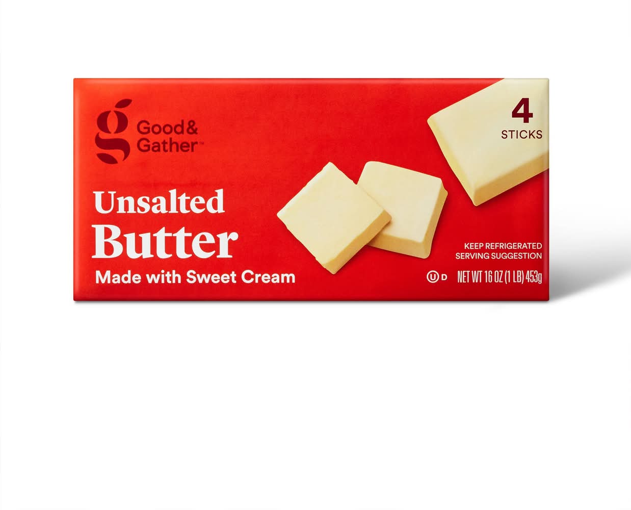 Good & Gather Butter Sticks, Unsalted (16 oz, 4 ct)