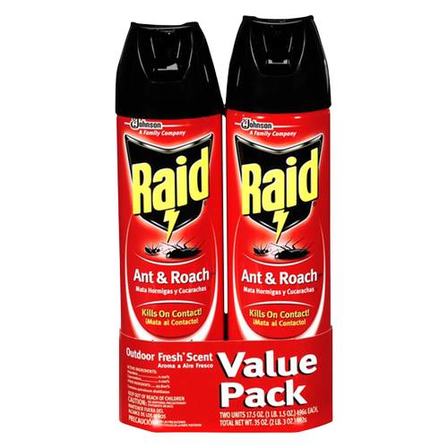 Raid Fresh Scent Outdoor Ant & Roach Killer (2 x 17.5 oz)
