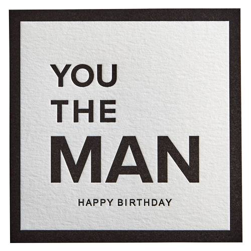NIQUEA.D You the Man Birthday Greeting Card (2.1 oz)