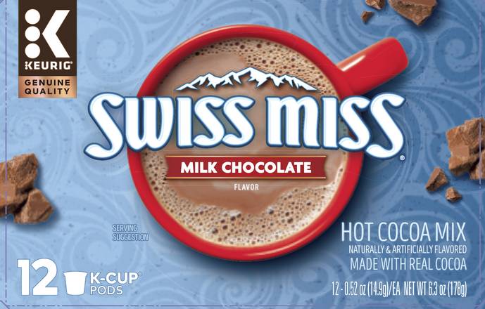 Swiss Miss Milk Chocolate Hot Cocoa Mix K-Cup Pods (12 ct, 0.52 oz)