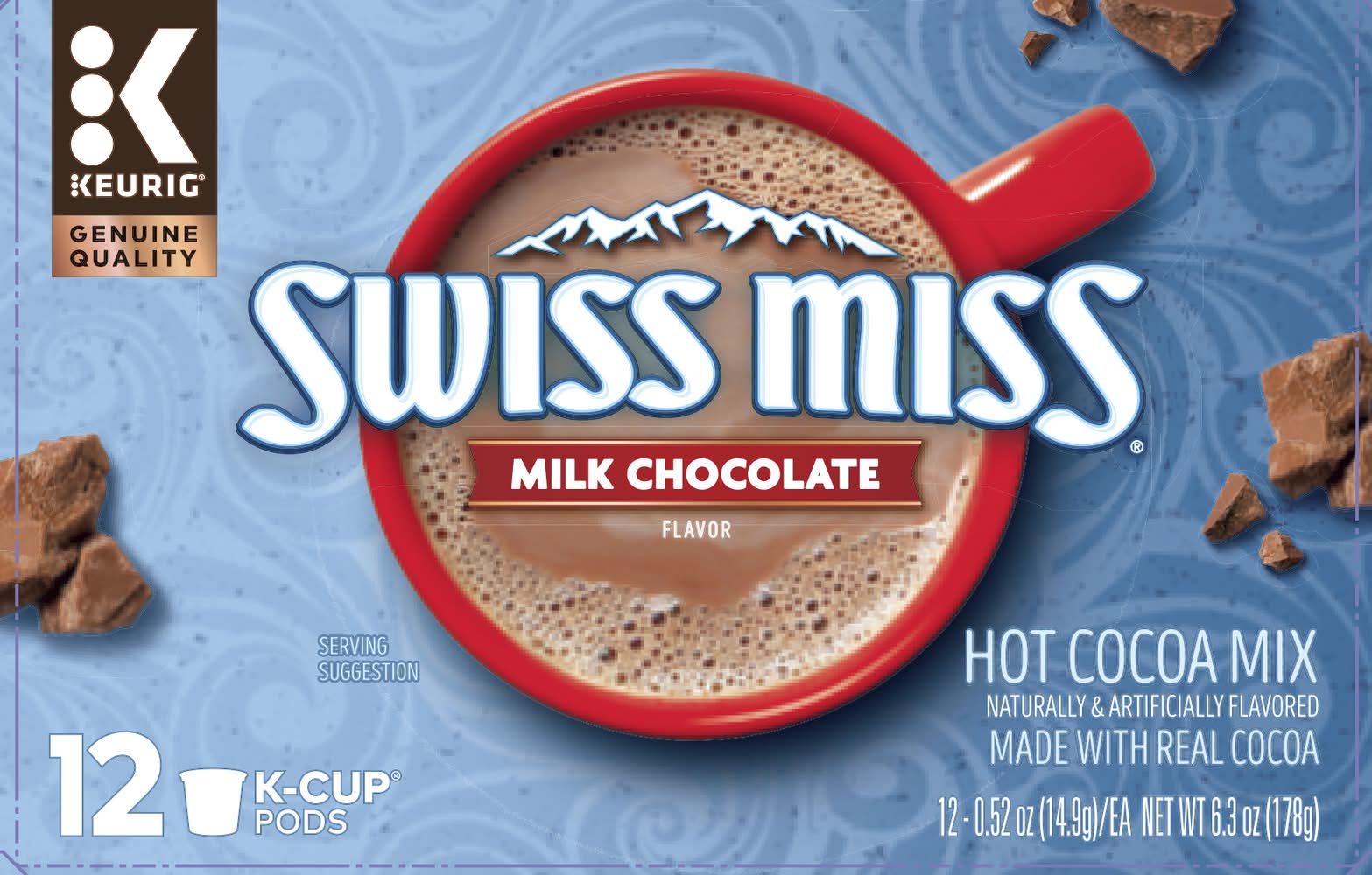 Swiss Miss Milk Chocolate Hot Cocoa Mix K-Cup Pods (6.3 oz)