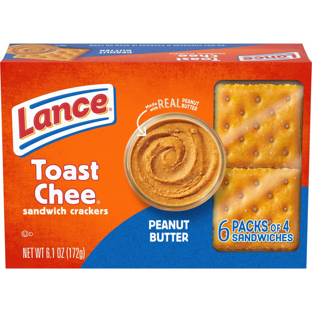 Lance Toast Chee Peanut Butter Sandwich Crackers