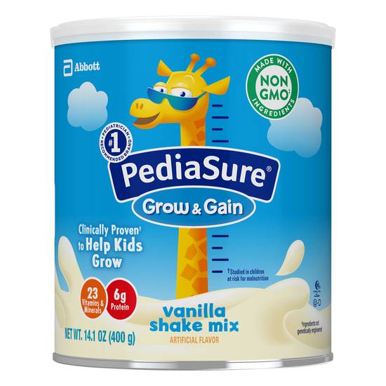 Pediasure Grow & Gain Vanilla Shake Mix Powder (14.1 oz)