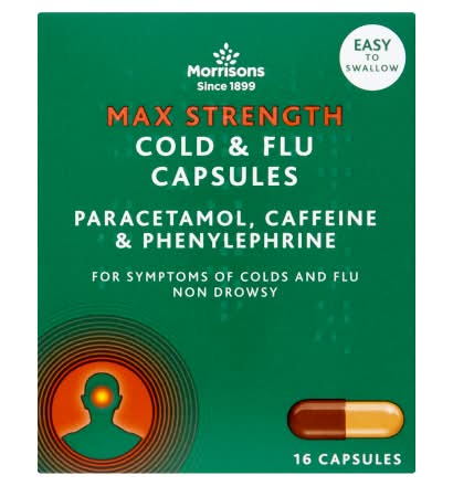 Morrisons Maximum Strength Cold & Flu Relief Capsules (16 pack)