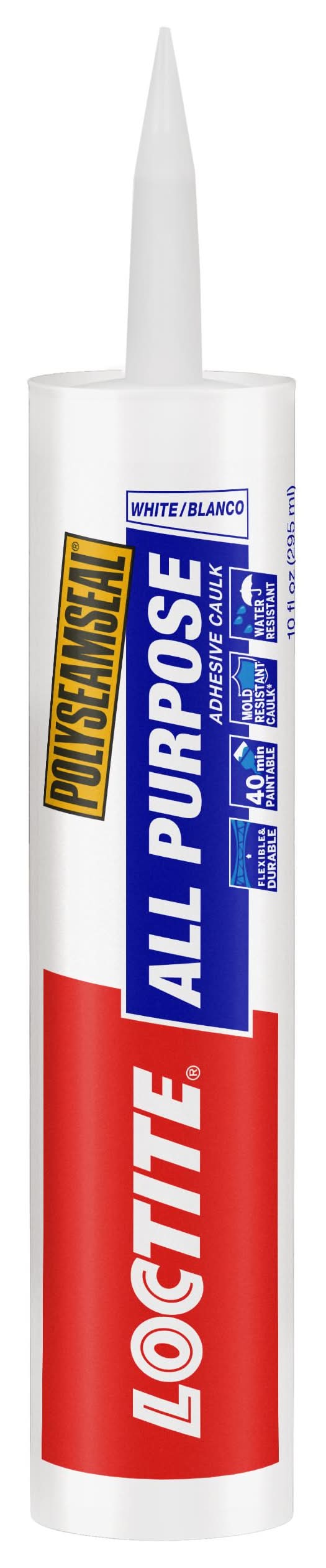 LOCTITE Polyseamseal All Purpose 10-oz Paint and Trim White Paintable Latex Caulk