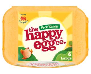 The Happy Egg Co. Free Range, 6 Large Eggs