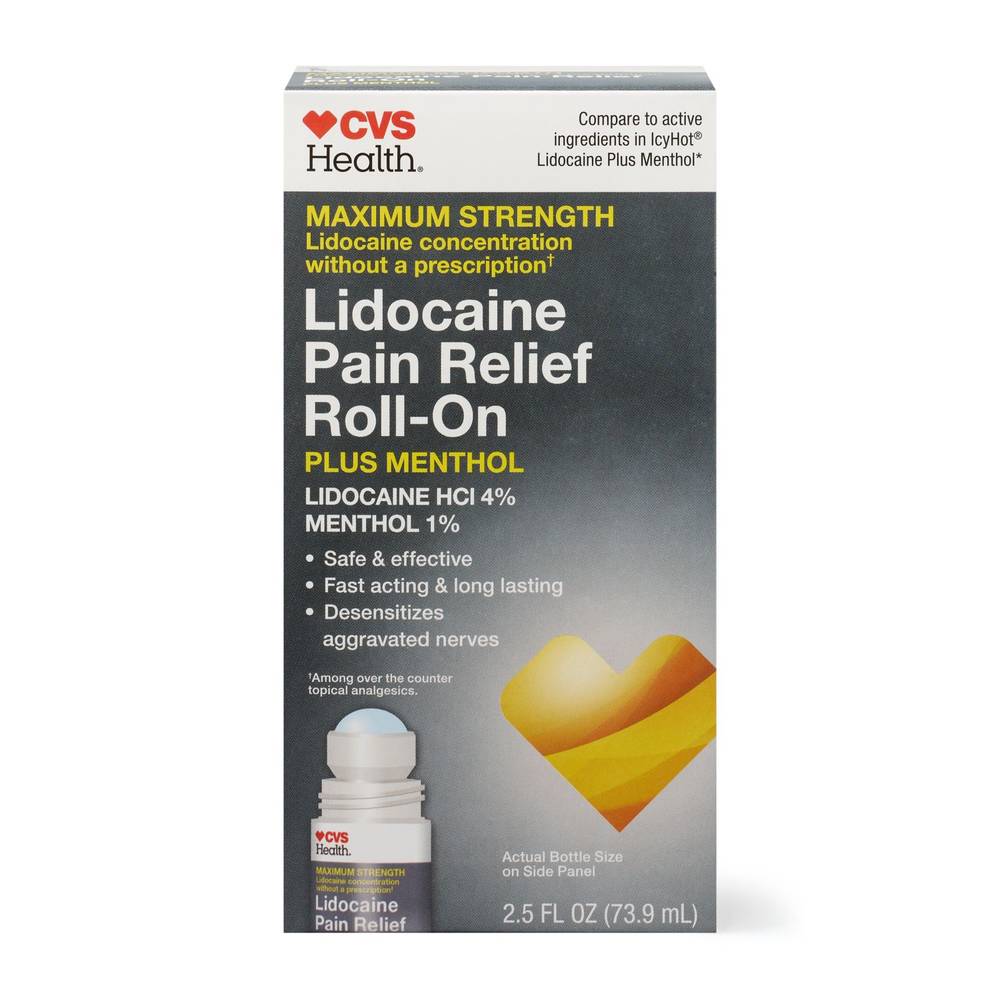 Cvs Health Maximum Strength Lidocaine Pain Relief Roll on
