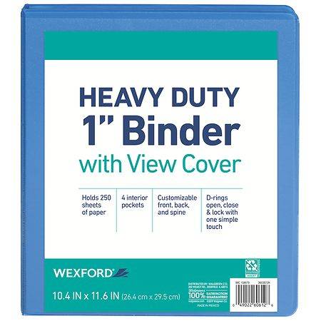 Wexford Heavy Duty Binder With View Cover Assortment 1