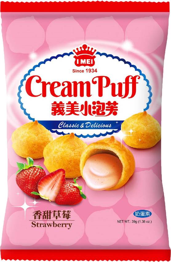 義美香甜草莓小泡芙隨手包