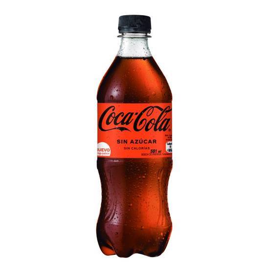 Bebida Coca Cola sin azúcar 591 ml