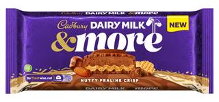 Cadbury Dairy Milk & More Nutty Praline Crisp 180g